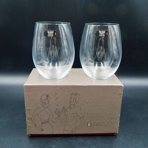 Riedel Cabernet Merlot Stemless Red Wine Tyrol Crystal Tumbler Set 2 Glasses Box